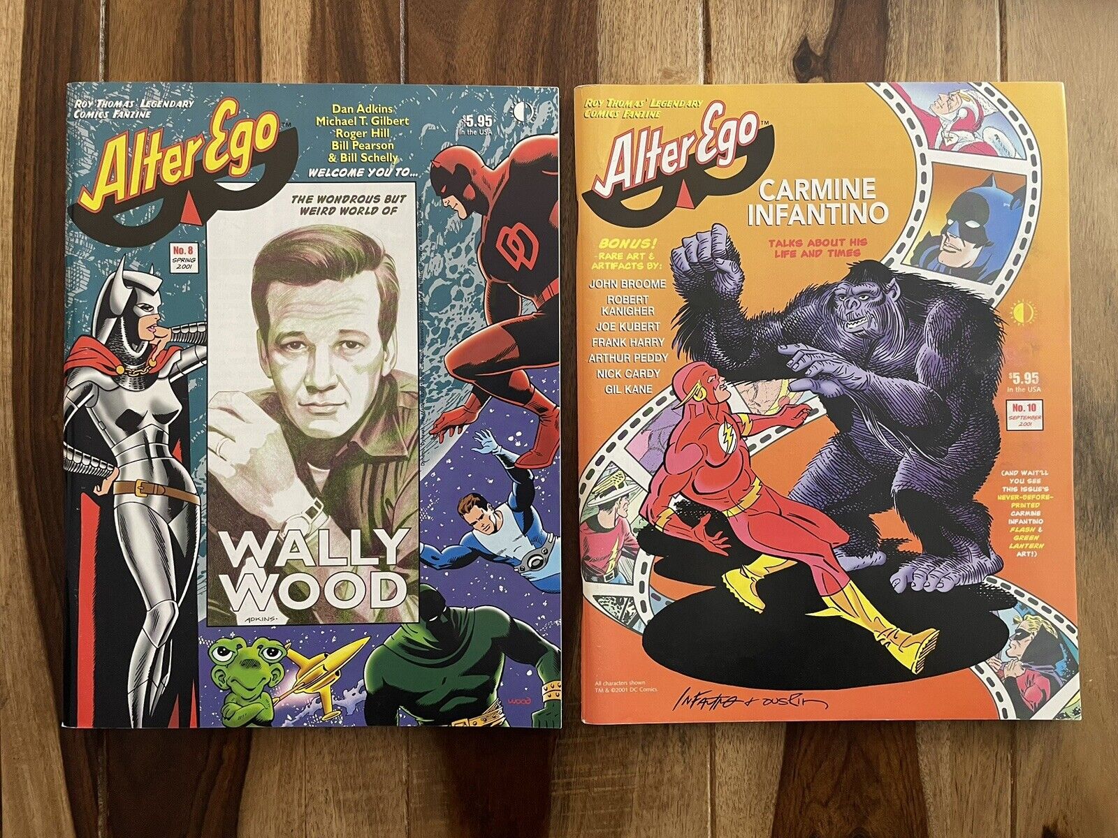 ALTER EGO MAGAZINE #8-#10-TWO ISSUE SET-LOT-ALEX ROSS-WALLY WOOD-KUBERT VF/NM