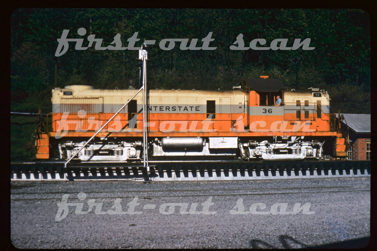 R DUPLICATE SLIDE - Interstate 36 ALCO RS-3 on Turntable