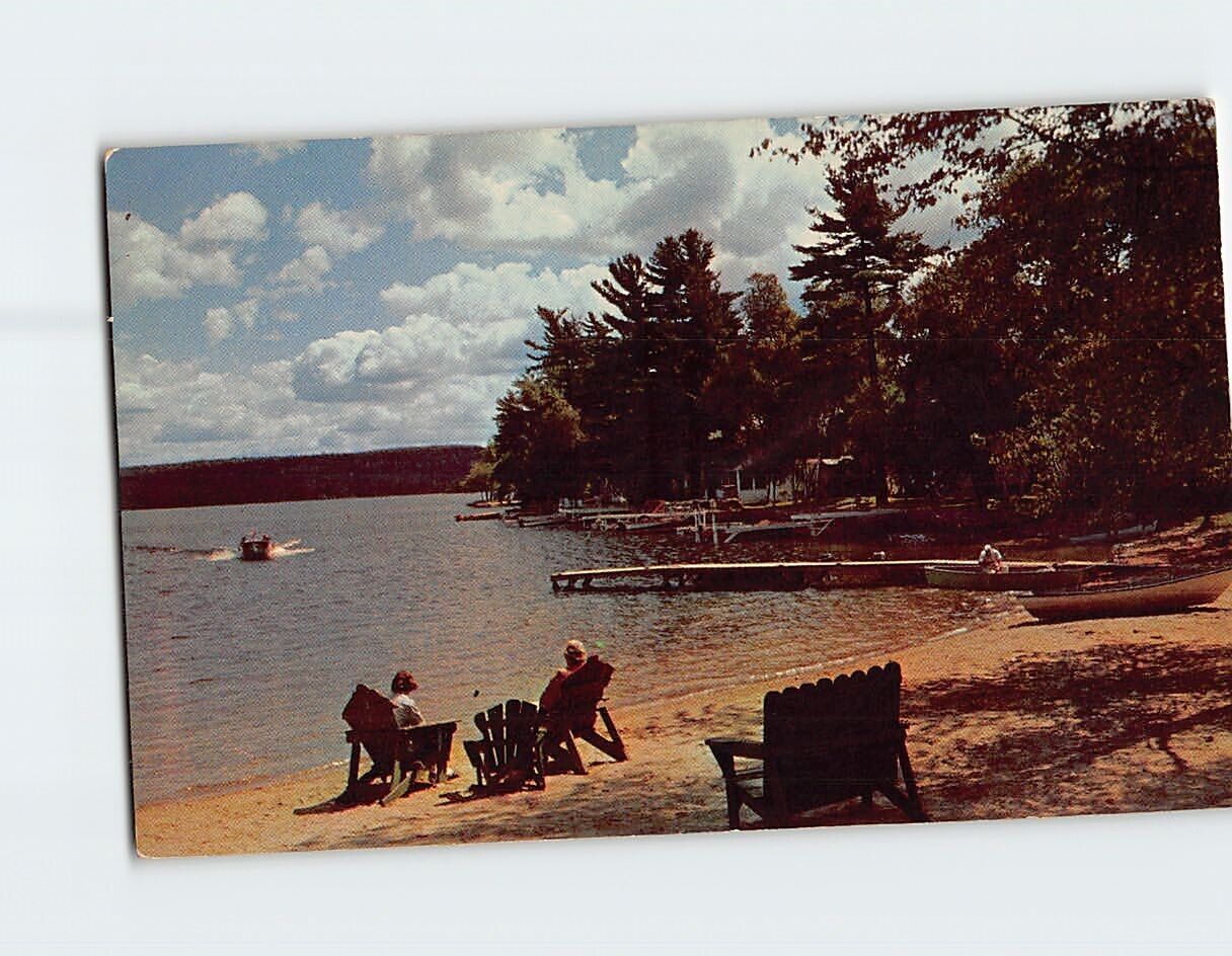 Postcard The Navy Yard Lake Chaubunagungamaug Webster Massachusetts USA
