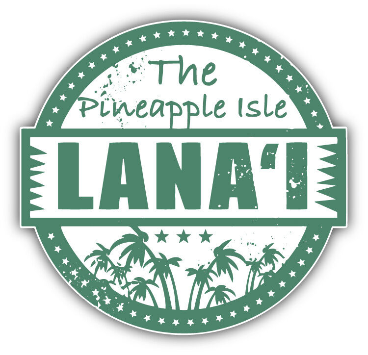 Lanai Hawaii Island Grunge Travel Stamp Car Bumper Sticker Decal 5\