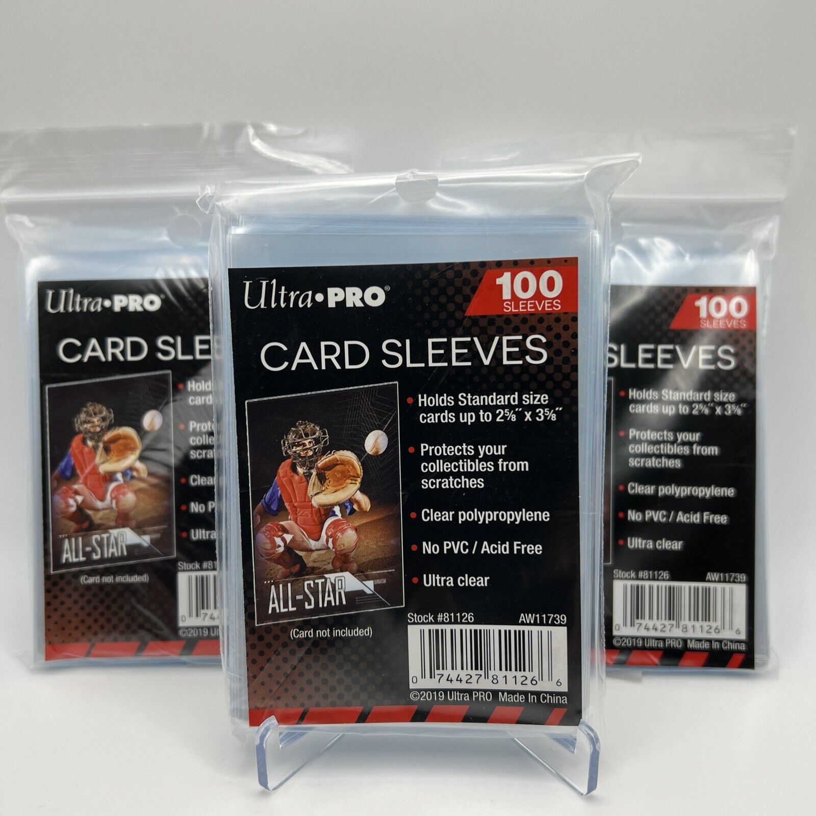Ultra Pro Penny Card Soft Sleeves 3 Packs of 100 for Standard Sized Cards