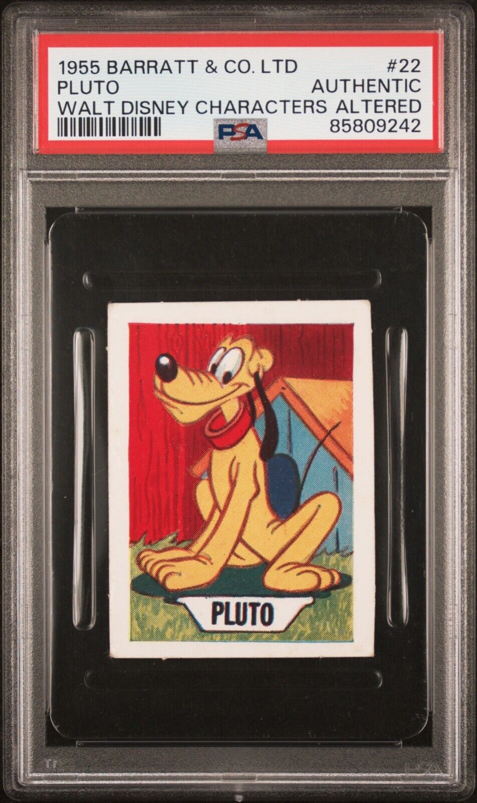 1955 Barratt #22 Walt Disney Pluto PSA Authentic