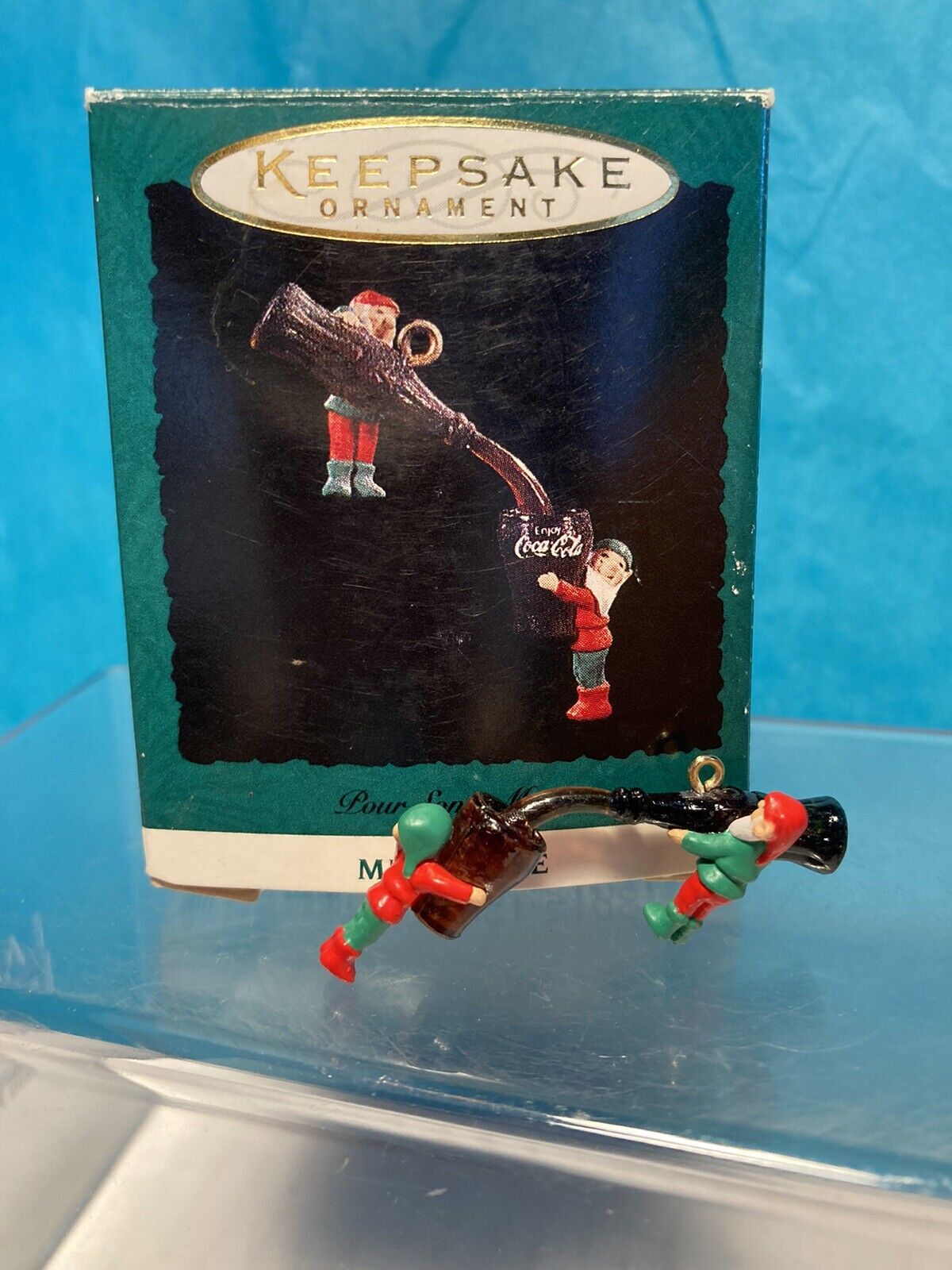 1993 Hallmark Keepsake Ornament Miniature Coca Cola \'Pour Some More\' in Box