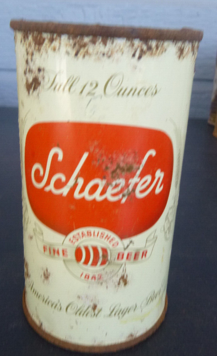 vintage Schaefer flat top beer can Albany New York