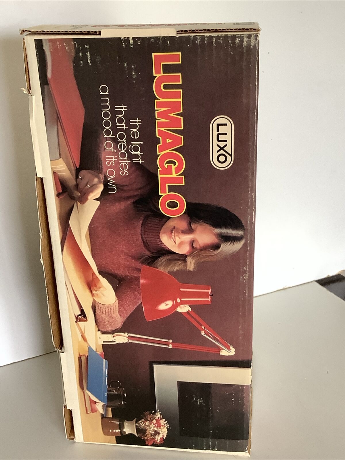 Vintage LUXO Lumaglo RED Desk Clamp Light Lamp NOS New In Box 
