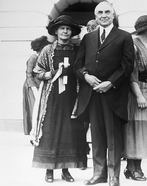 Marie Curie President Warren G Harding after presented a vial- 1921 Old Photo