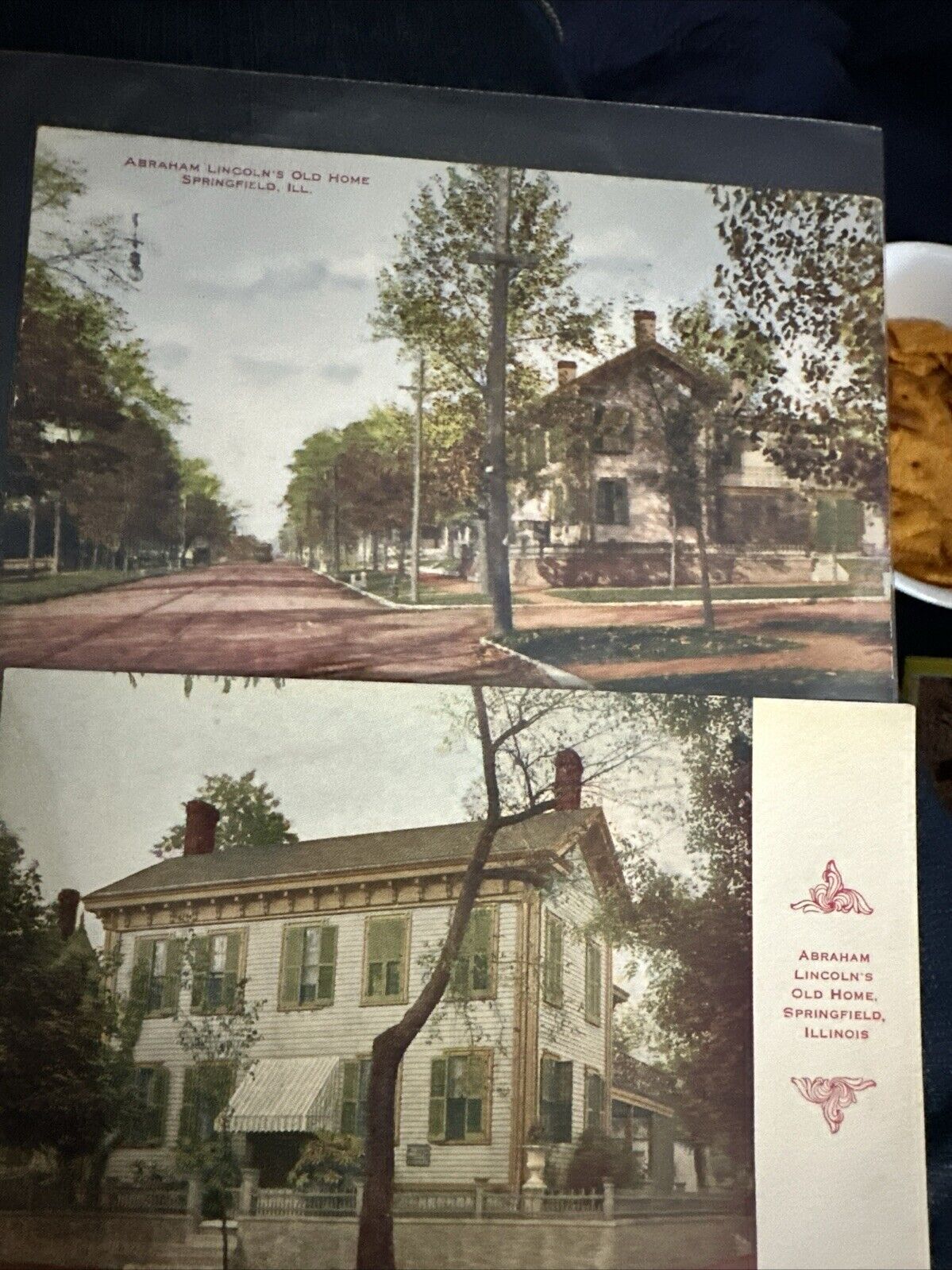 Springfield Illinois Postcard 2  Old Home Of Abraham Lincoln Unpaved Street