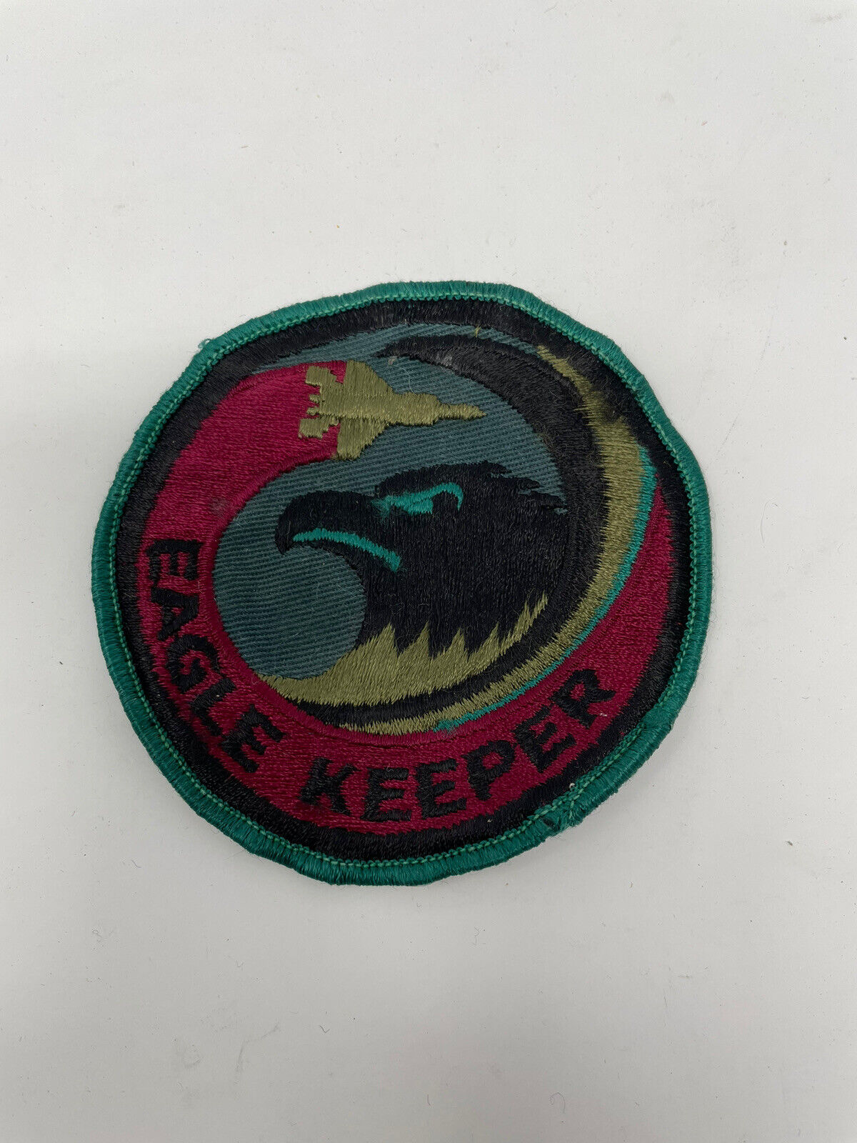 USAF AIR FORCE  McDonnell Douglas F-15 Eagle Keeper Patch SUBDUED 3