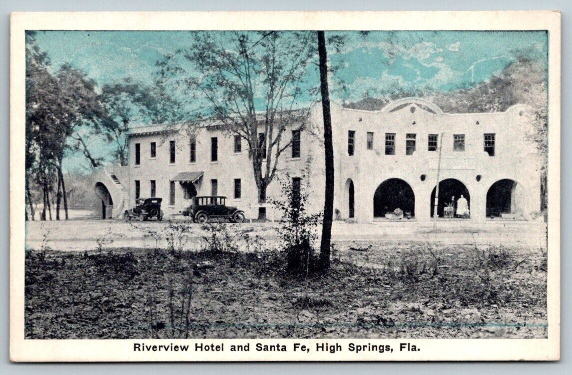 1953  High Springs  Florida  Riverview Hotel & Santa Fe  Postcard