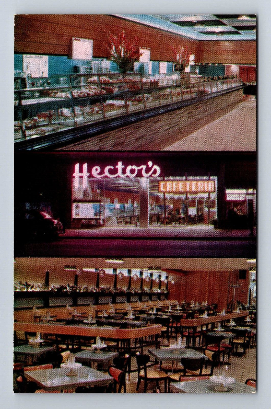 Postcard Multi-View Hector\'s Self Service Cafeteria Restaurant New York