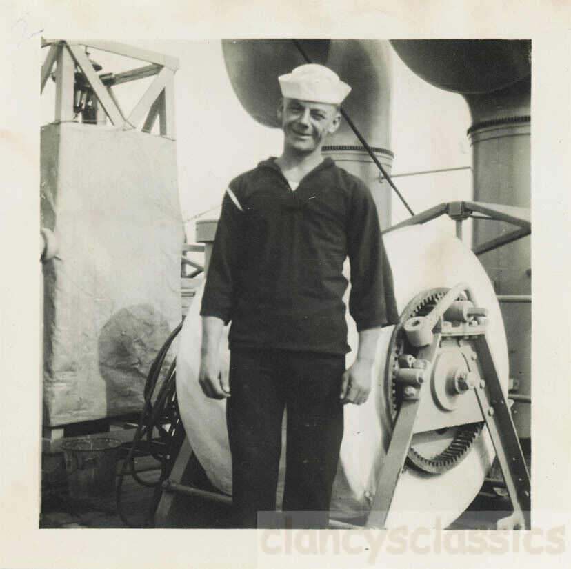 1918 Sailor Young Man Aboard Ship