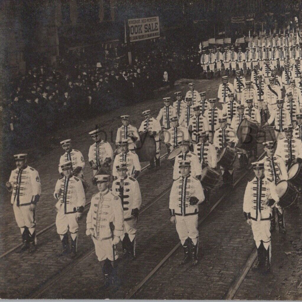 1909 Conkling Unconditionals Republican Marching Band Club Band Parade Postcard