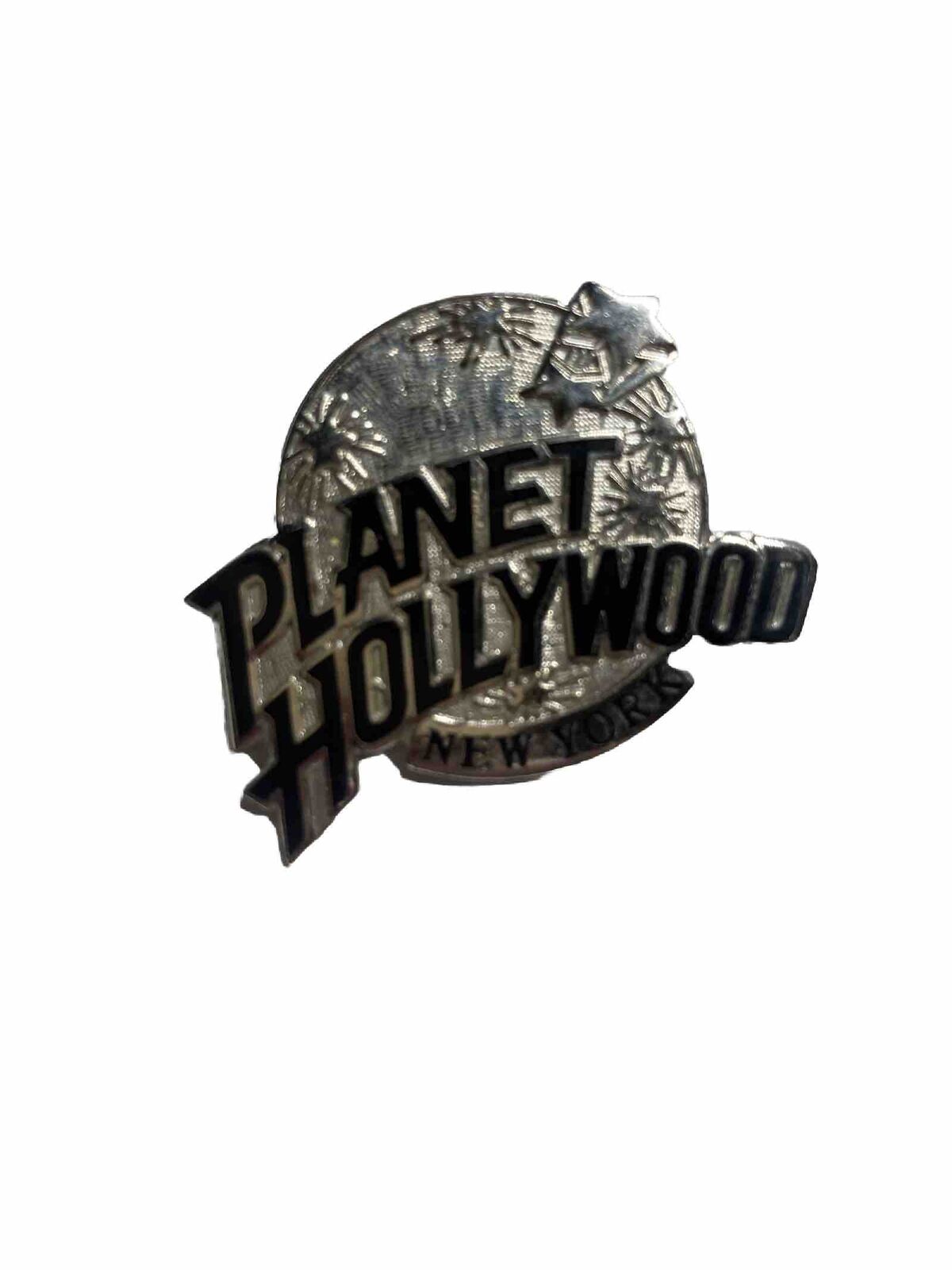 Planet Hollywood Pin New York Logo Silver 90’s Kid Opening Year