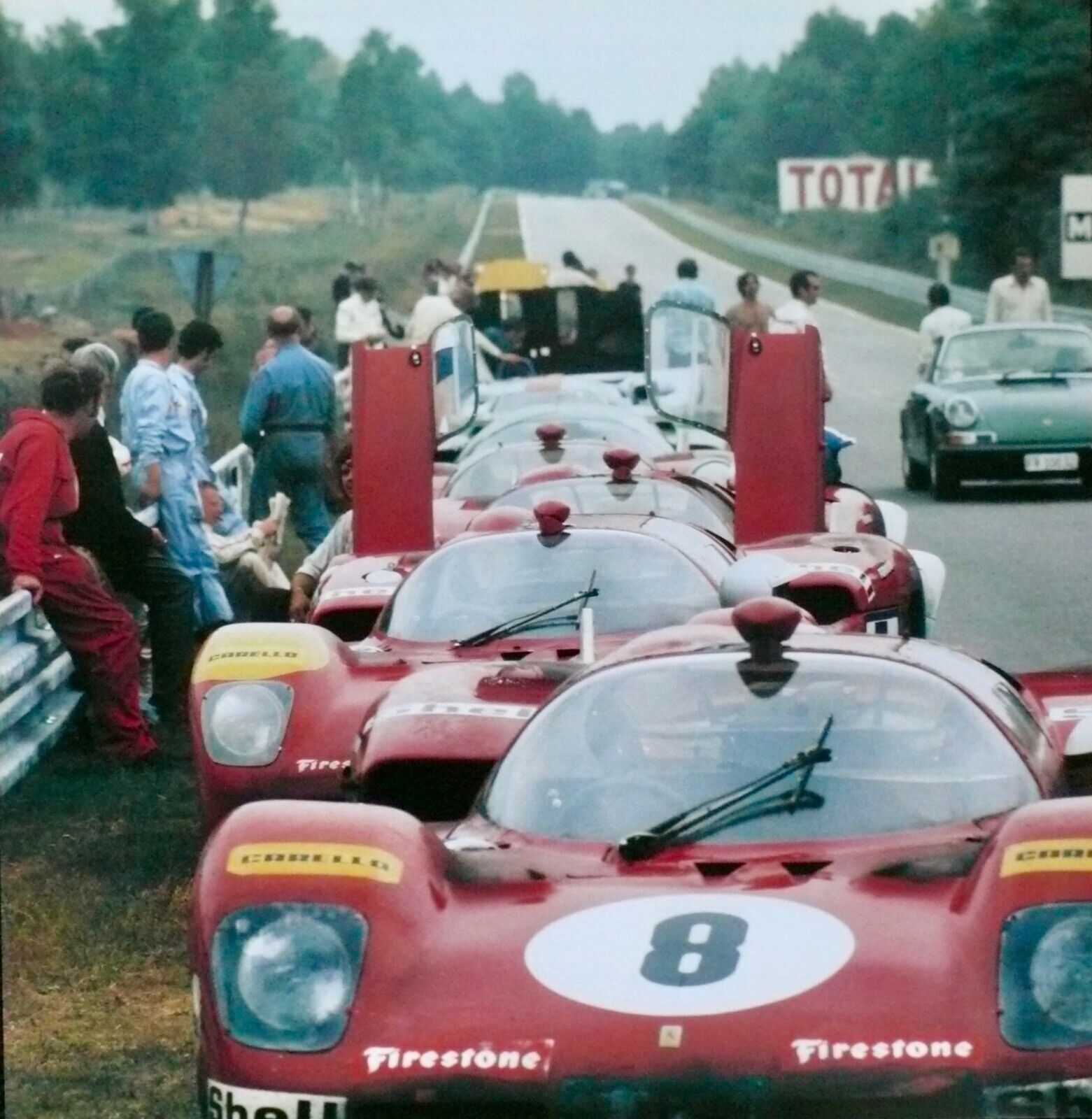 FERRARI 512S PORSCHE 917 1970 Le Mans Movie Car Photo Print 10.5