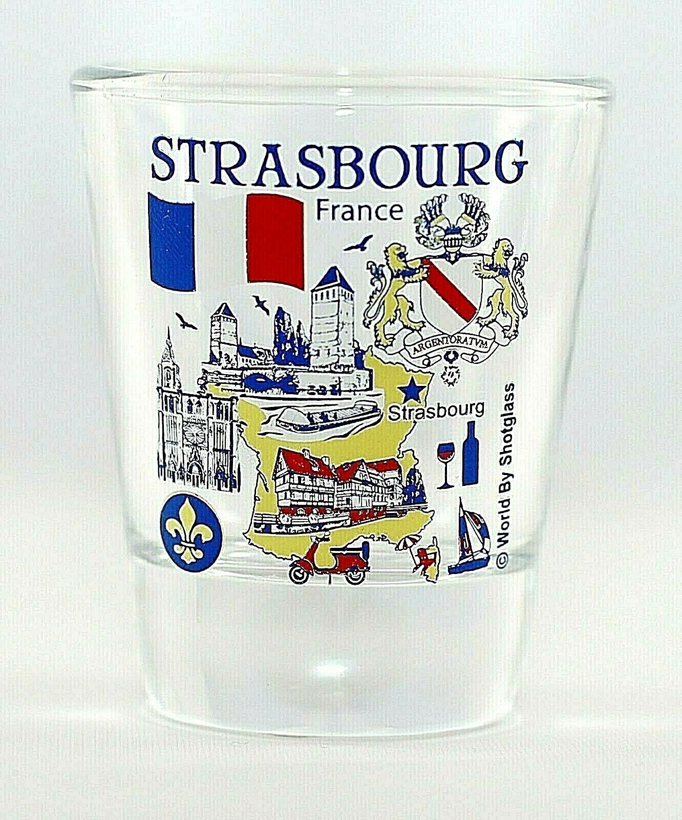 STRASBOURG FRANCE GREAT FRENCH CITIES COLLECTION SHOT GLASS SHOTGLASS