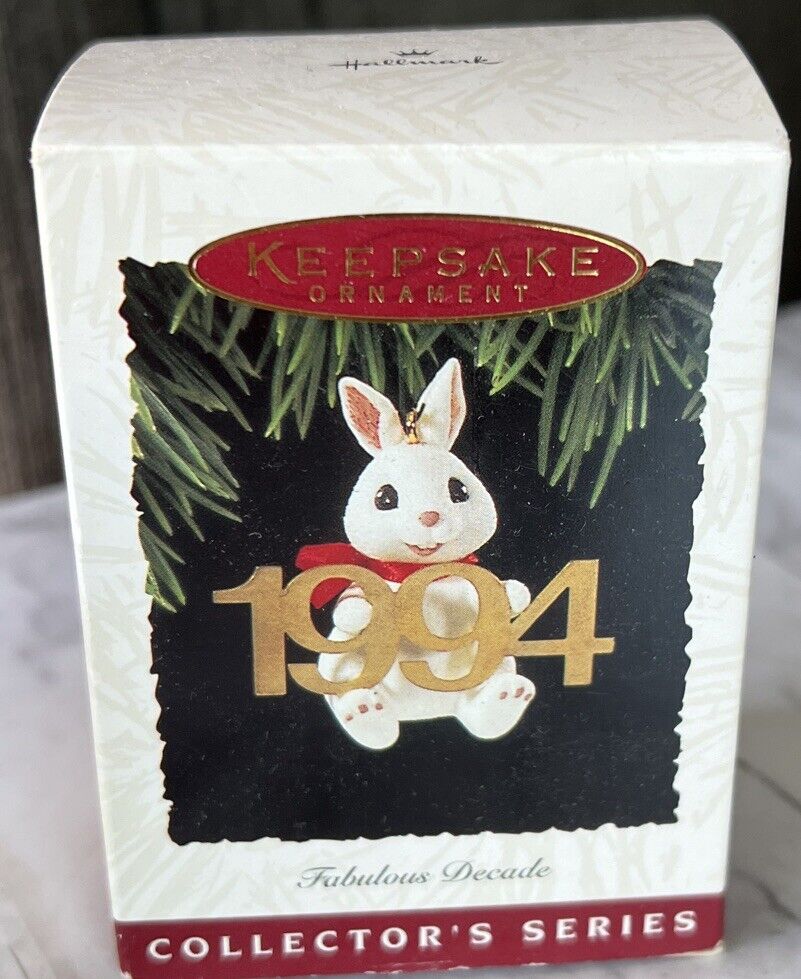 Hallmark Keepsake Ornament Fabulous Decade 1994 Bunny Rabbit