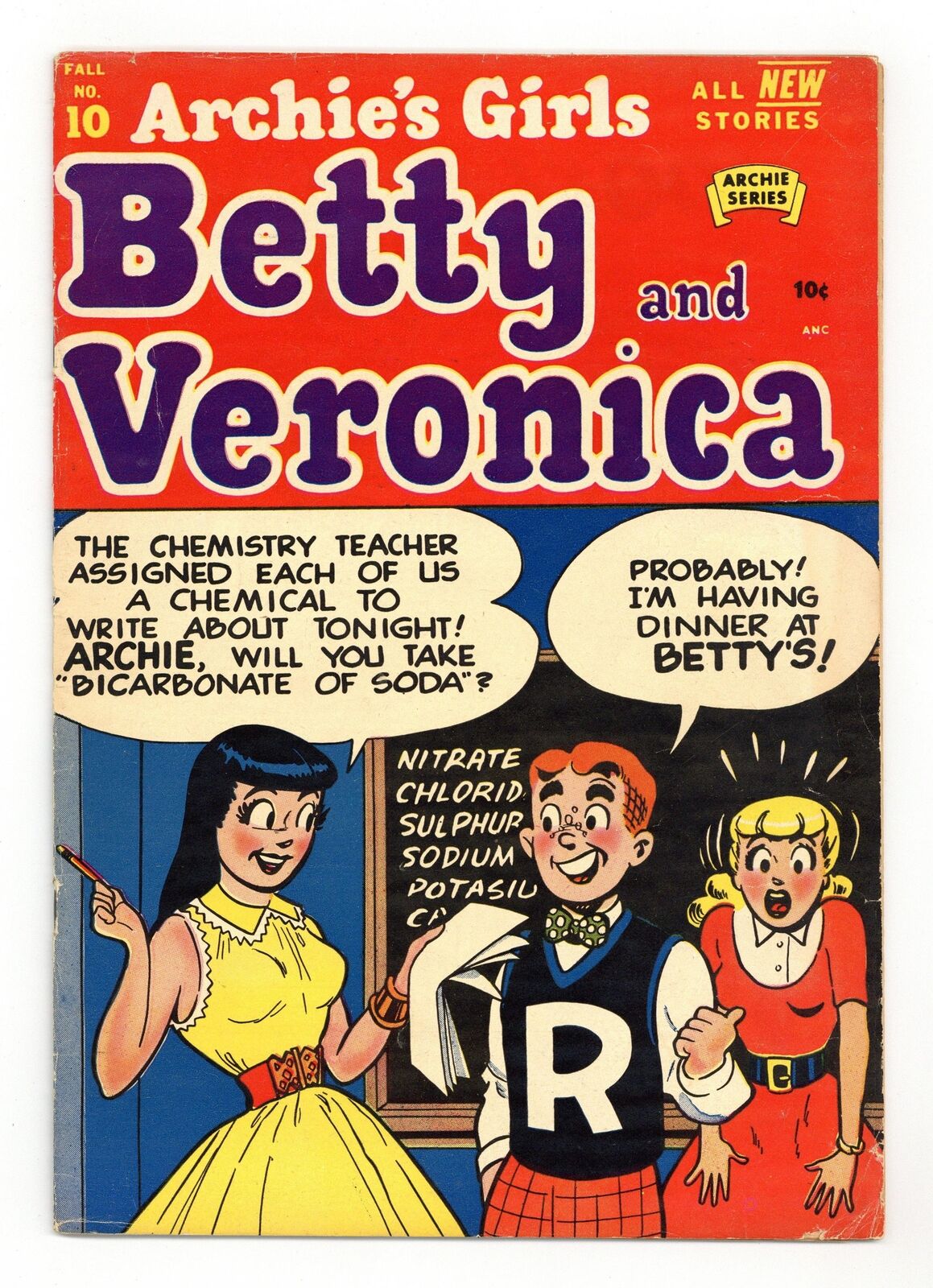 Archie's Girls Betty and Veronica #10 VG+ 4.5 1953