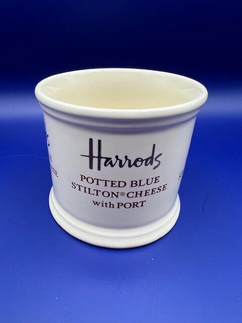 Harrods English Potted Blue Stilton Cheese Ceramic Jar (empty)