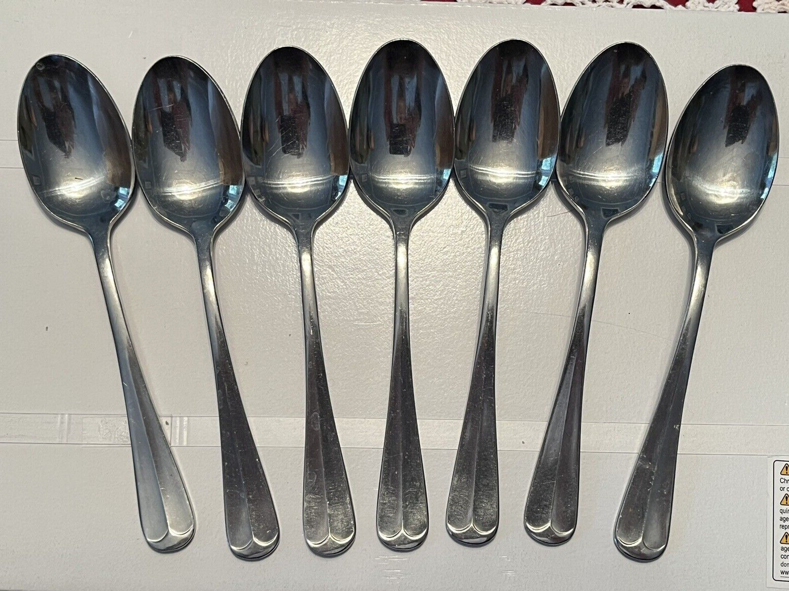 7 TEASPOONS By Oneida Northland POST ROAD / POINTE ROYAL Stainless Steel