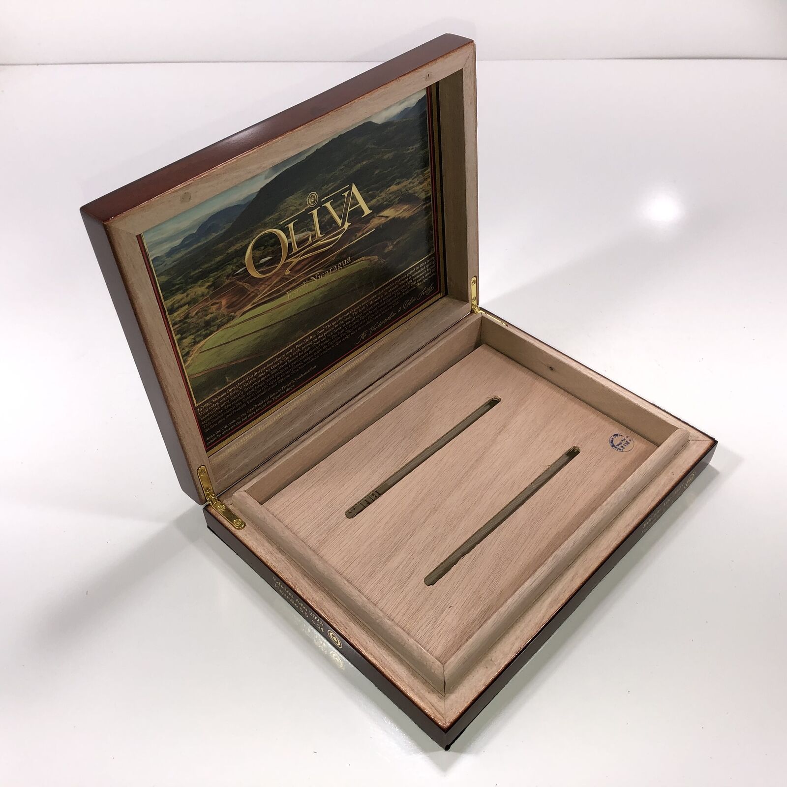 Oliva 2023 Empty Wooden Cigar Box 10x7.75x1.75