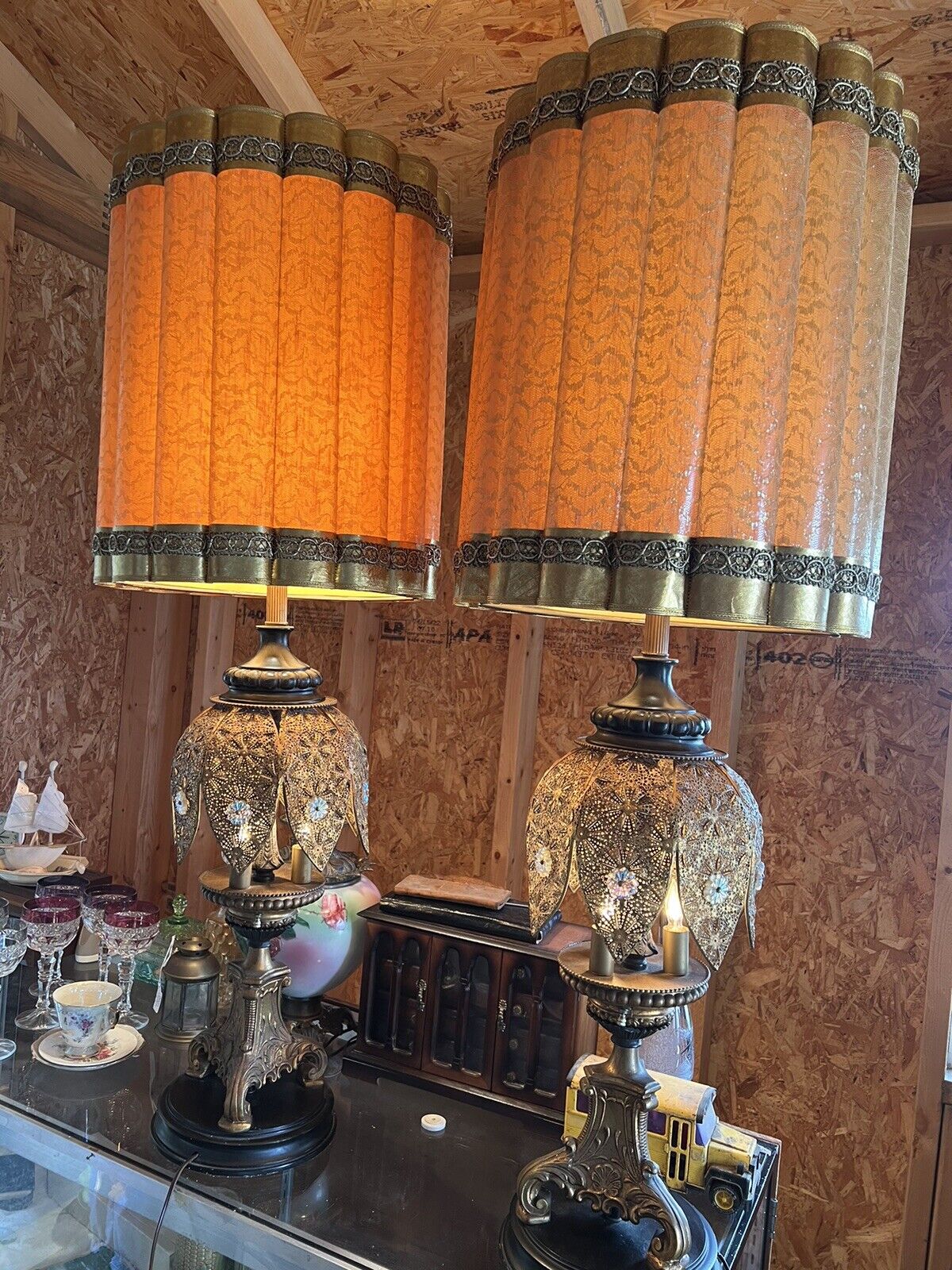 Vintage boho lamps