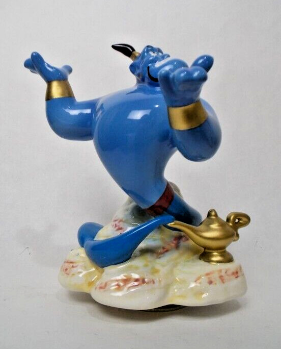 Genie Aladdin Ceramic Music Box Schmid A Friend Like Me Disney Hand Painted EUC
