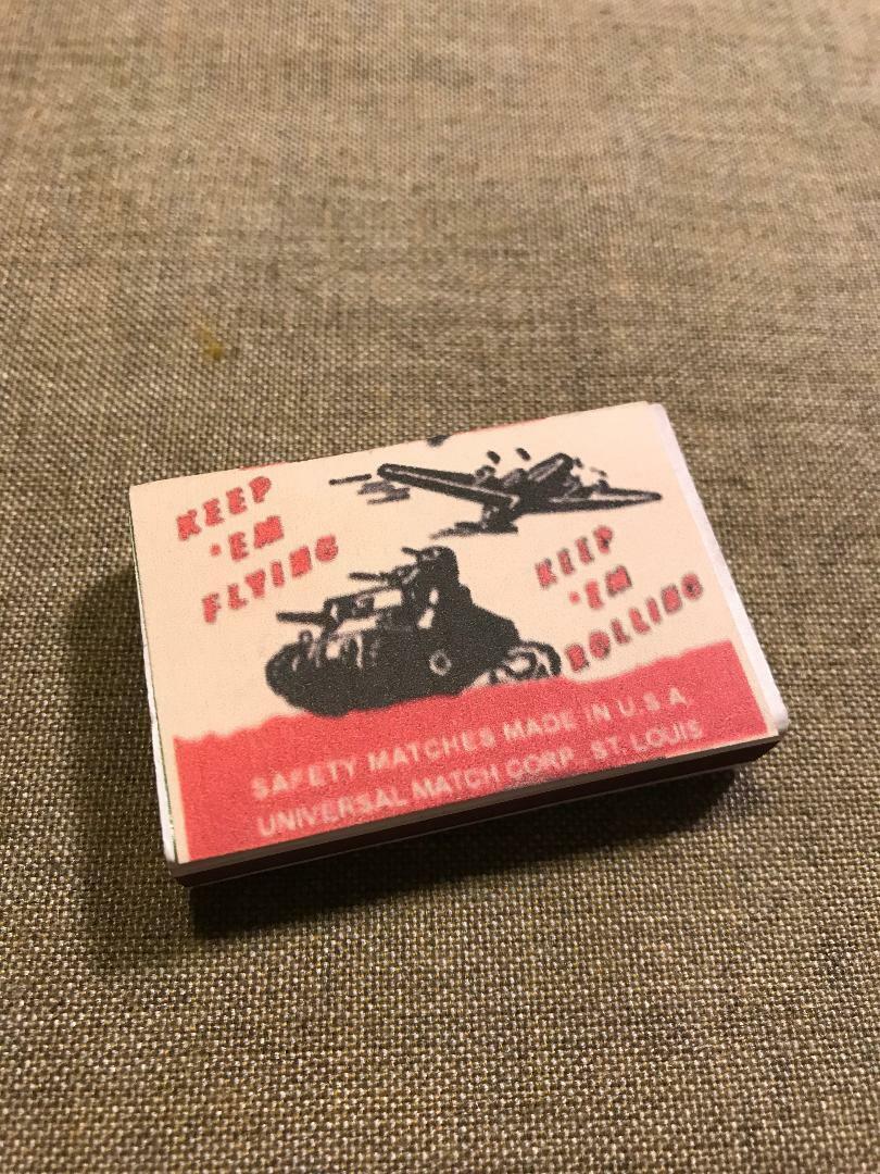 WWII US Army American patriotic match box
