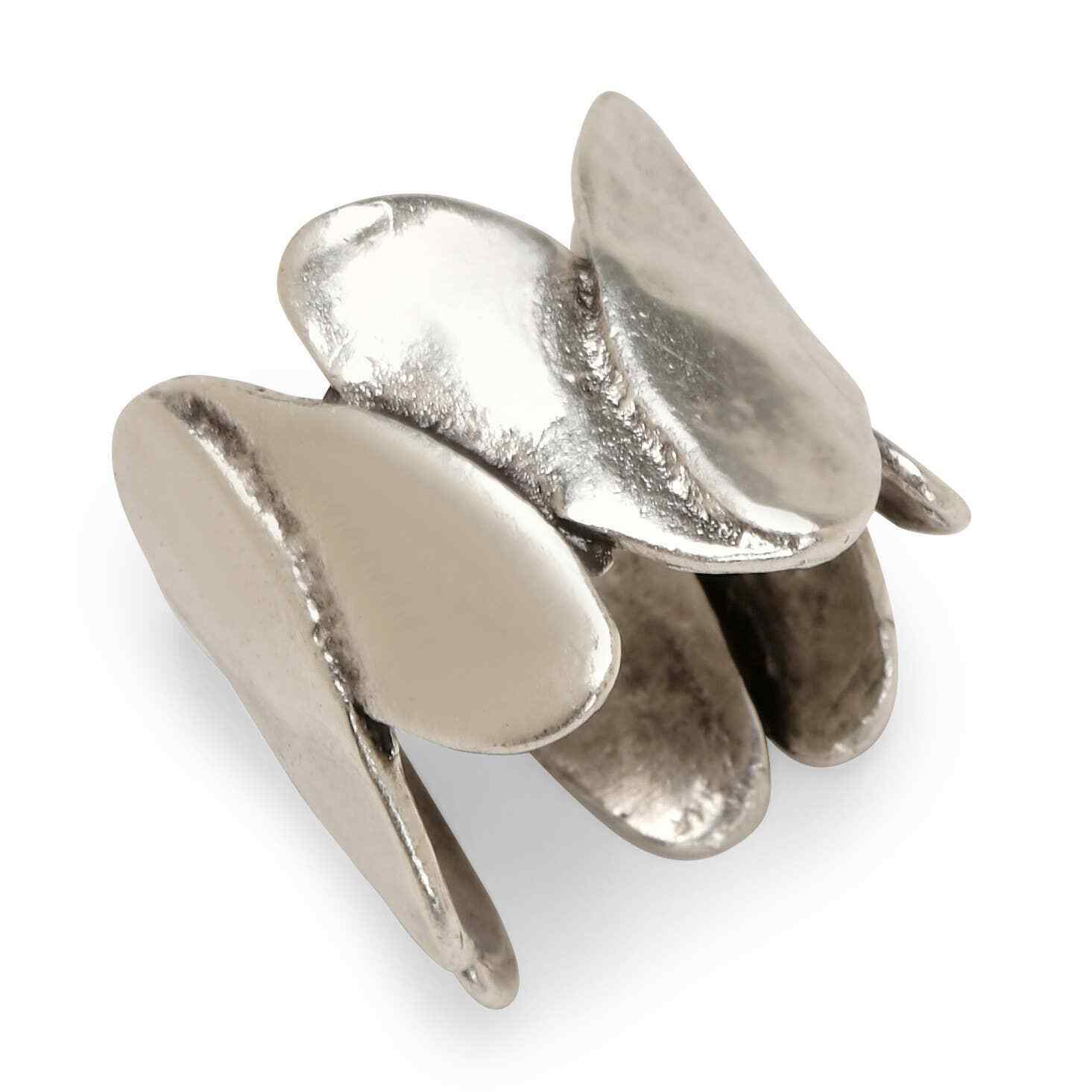 Handmade Brass Ring In Silver Plated - NR6831