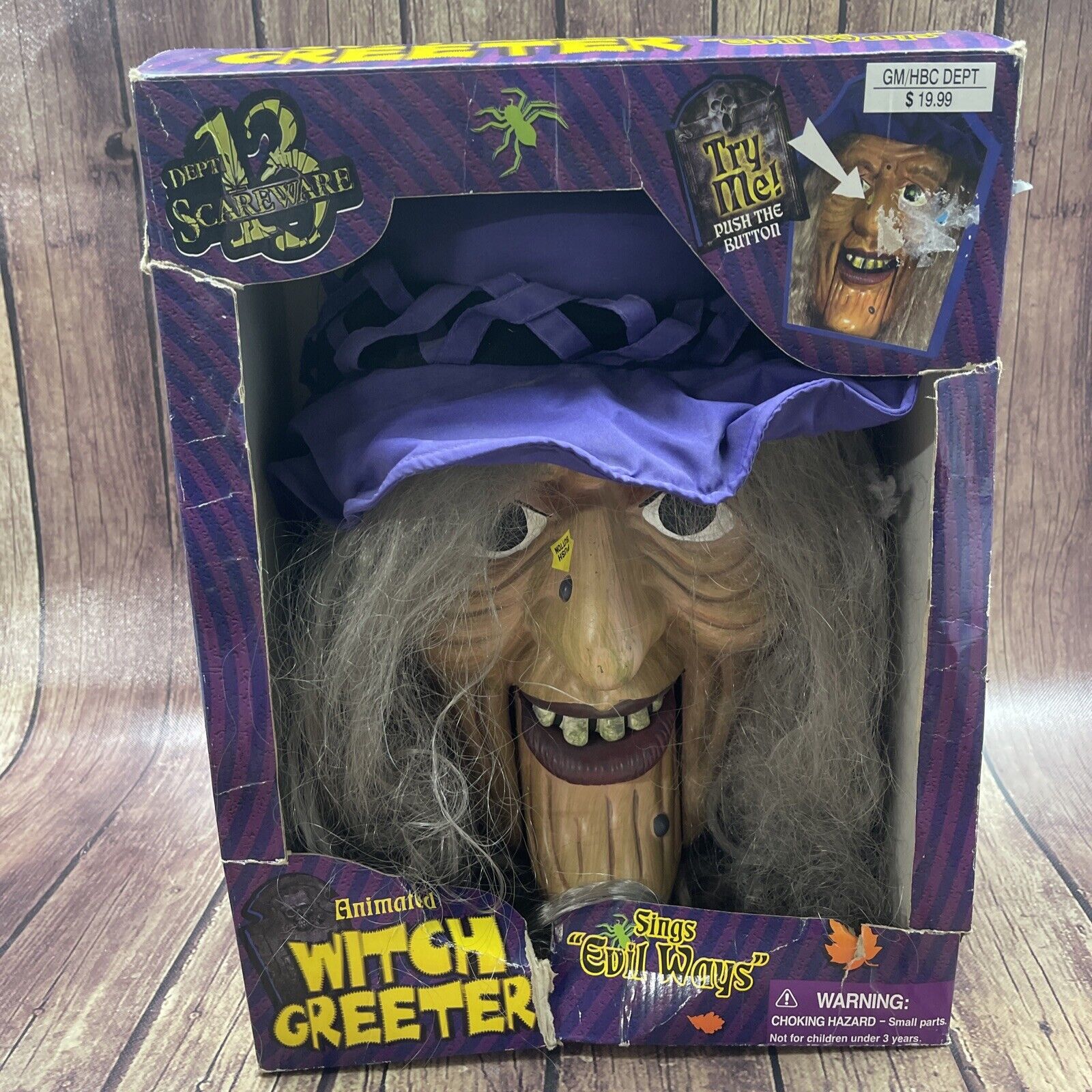 Gemmy Dept 13 Scareware Animated Witch Greeter Sings \