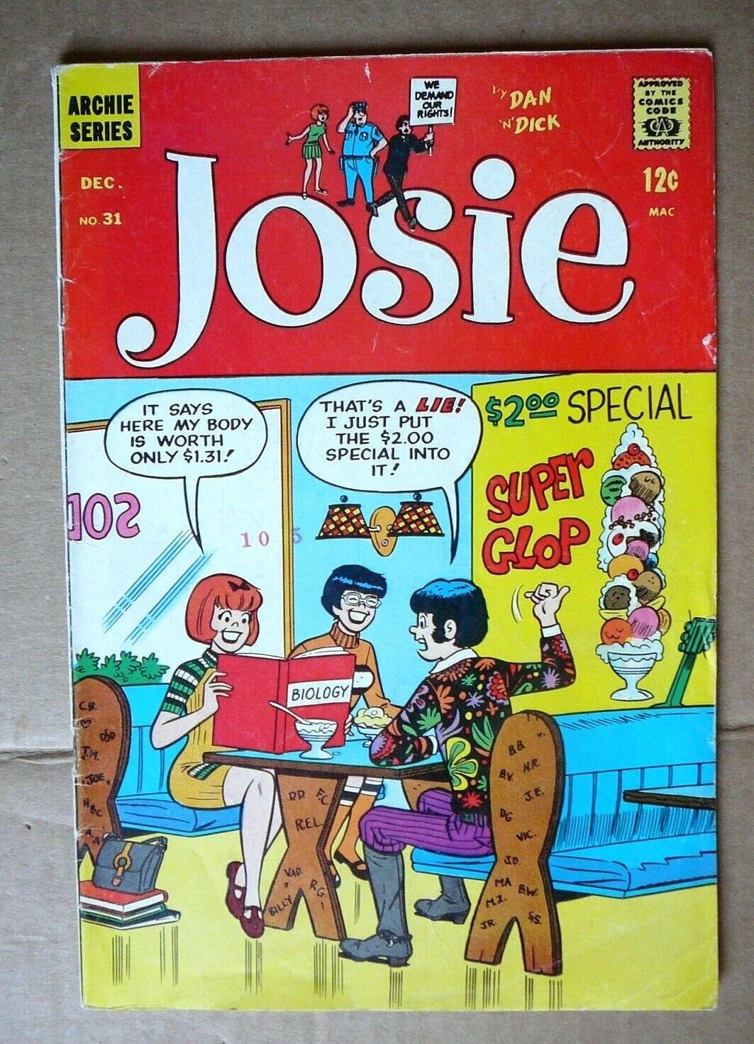 JOSIE - ISSUE No.31 - DECEMBER 1967 - ARCHIE SERIES by  RADIO COMICS - GOOD 