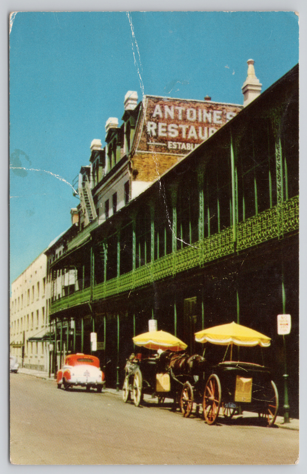 St Louis Missouri Antoine\'s Restaurant Posted 1956 Chrome Postcard