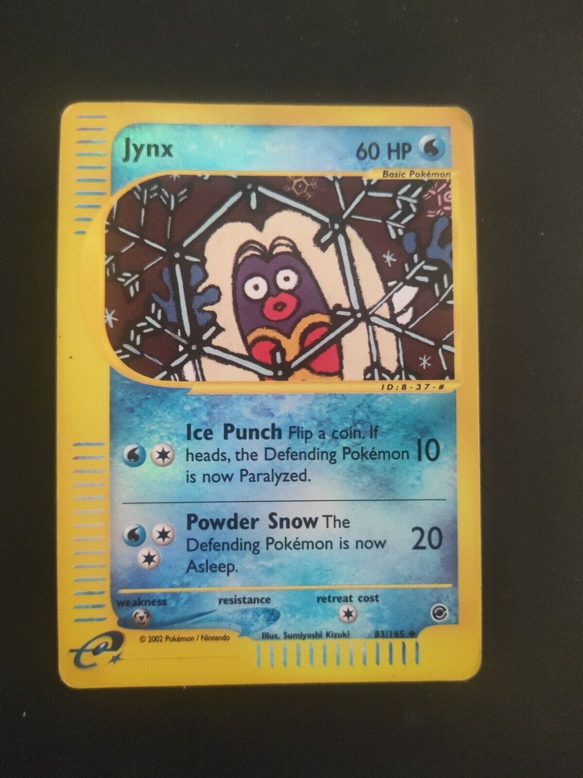 2002 Pokemon Card Jynx 83/165 Reverse Holo Collectable Ecard Uncommon Good
