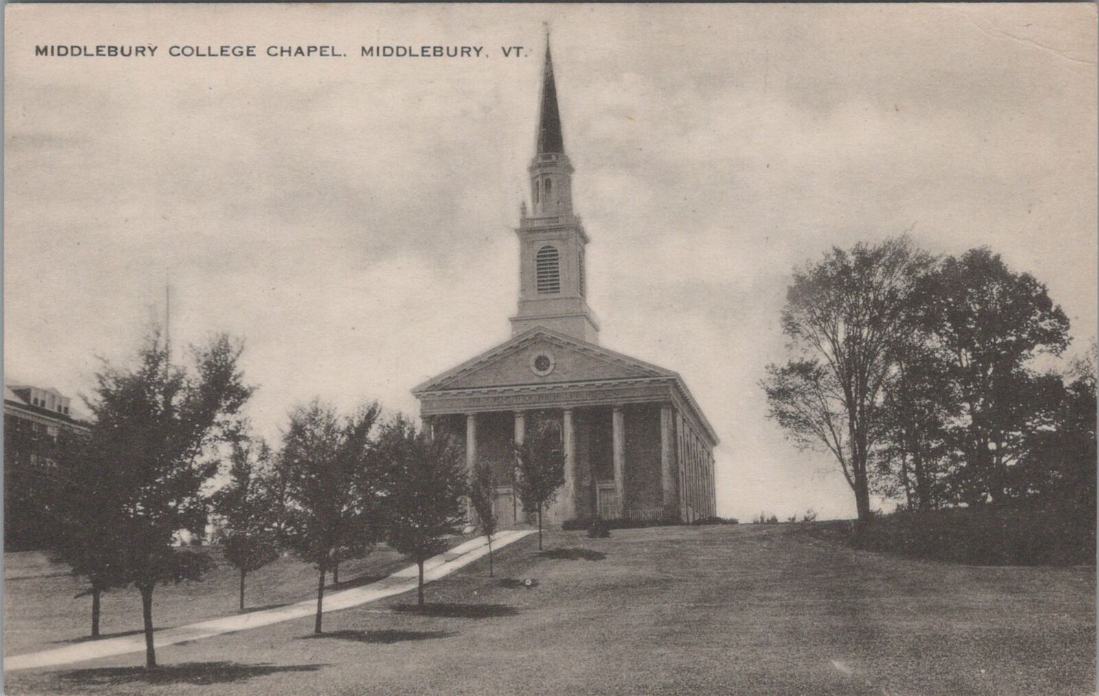 Postcard Middlebury College Chapel Middlebury Vermont VT 