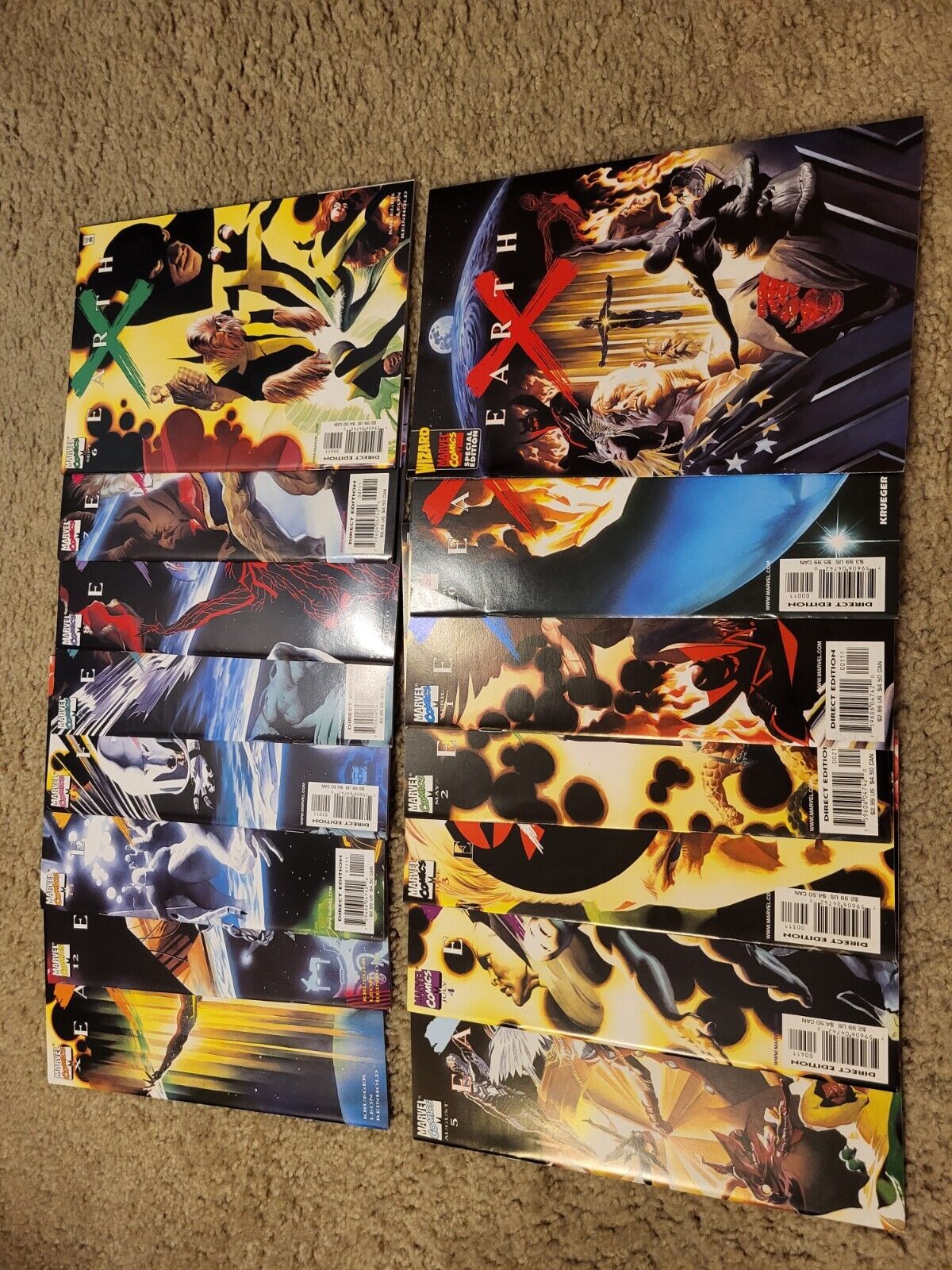 15 lot EARTH X 0-13 & Wizard Special Edition Marvel COMPLETE SERIES HIGH GRADE