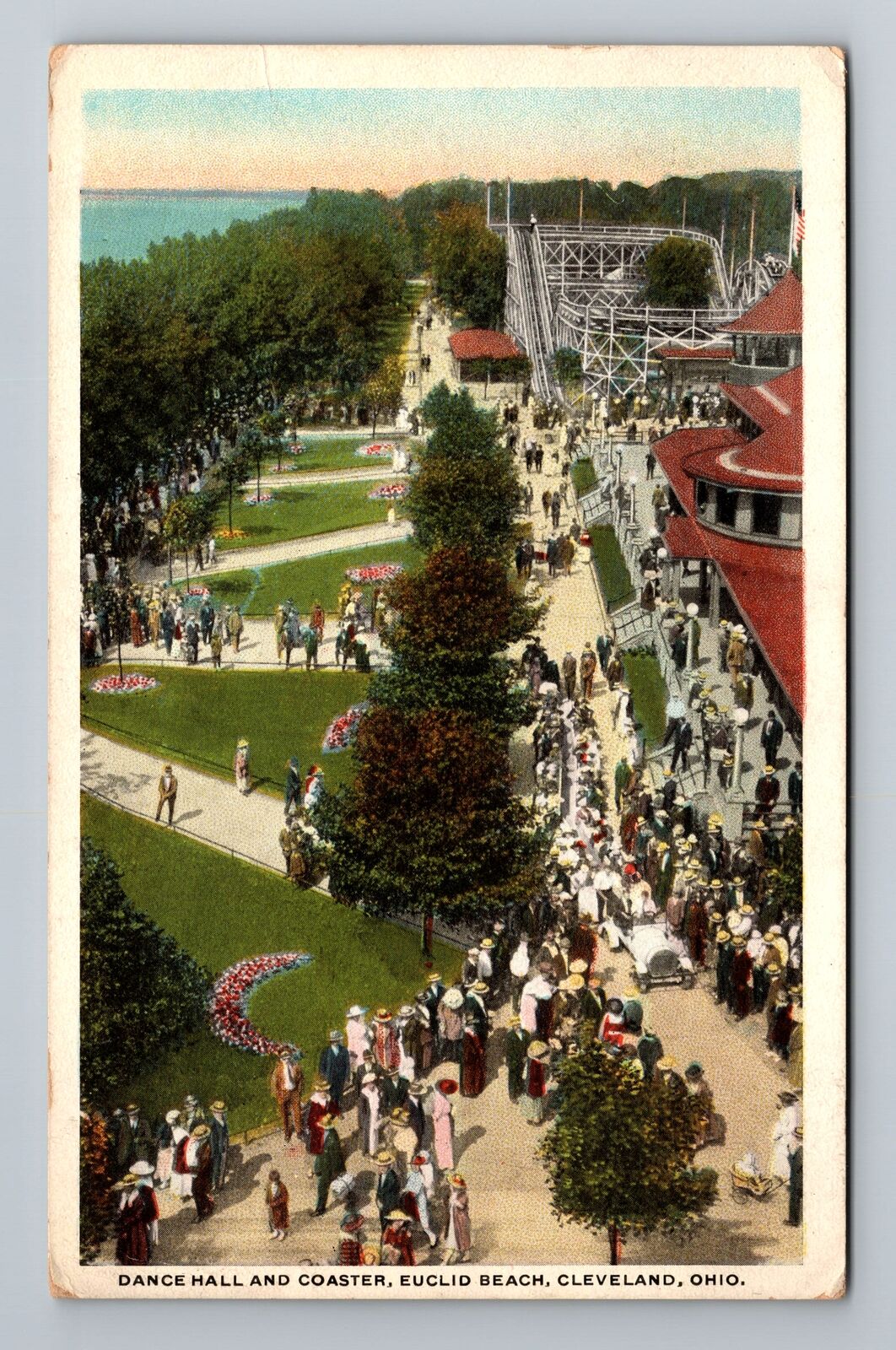 Cleveland OH-Ohio, Euclid Beach, Dance Hall, c1921 Antique Vintage Postcard