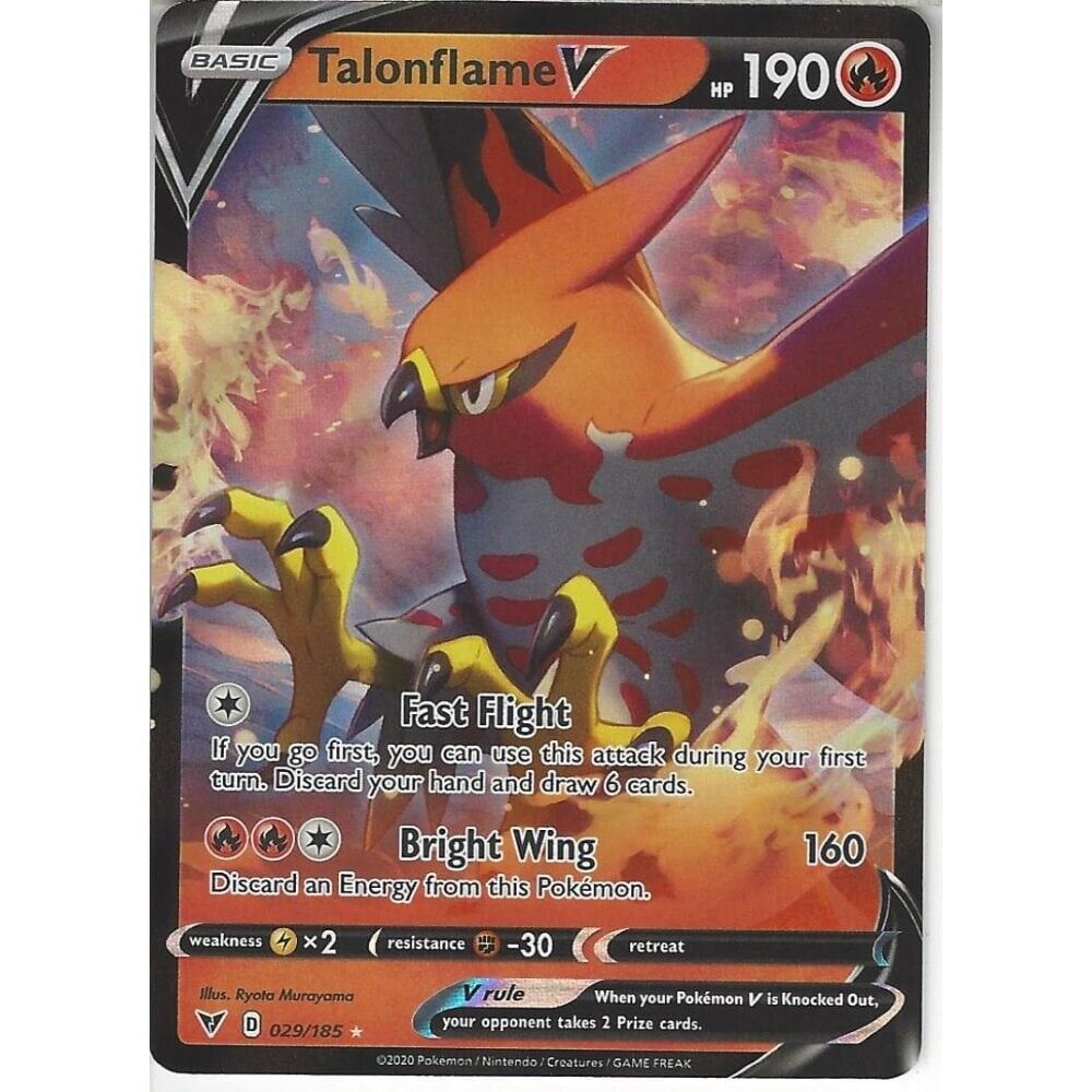 Talonflame V 029/185 Vivid Voltage Half Art Rare Pokémon Card Pack Fresh NM/Mint