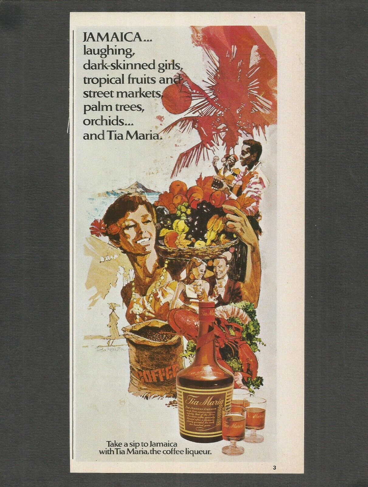 TIA MARIA Jamaica\'s Coffee Liqueur - 1973 Vintage Print Ad