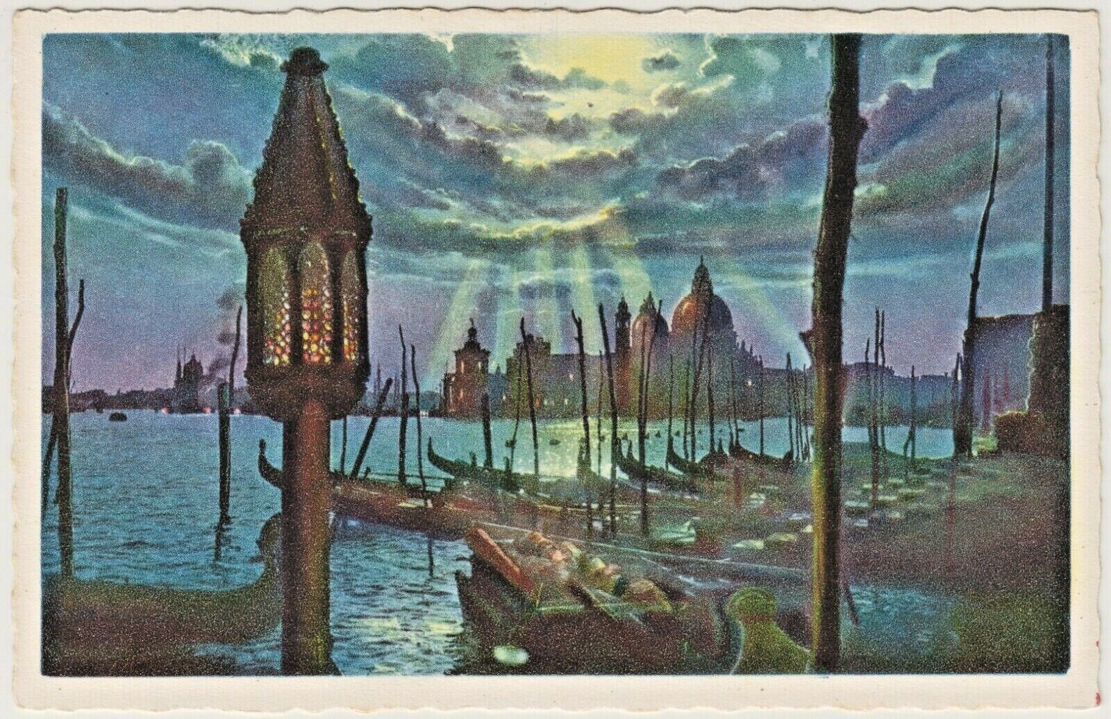Molo S. Marco e Chiesa della Salute in Venice, Italy (Effetto di notte)