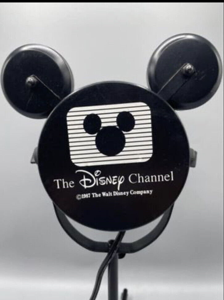 Vintage 1987 Walt Disney Disney Channel Mickey Ears Spotlight Stage Light Lamp