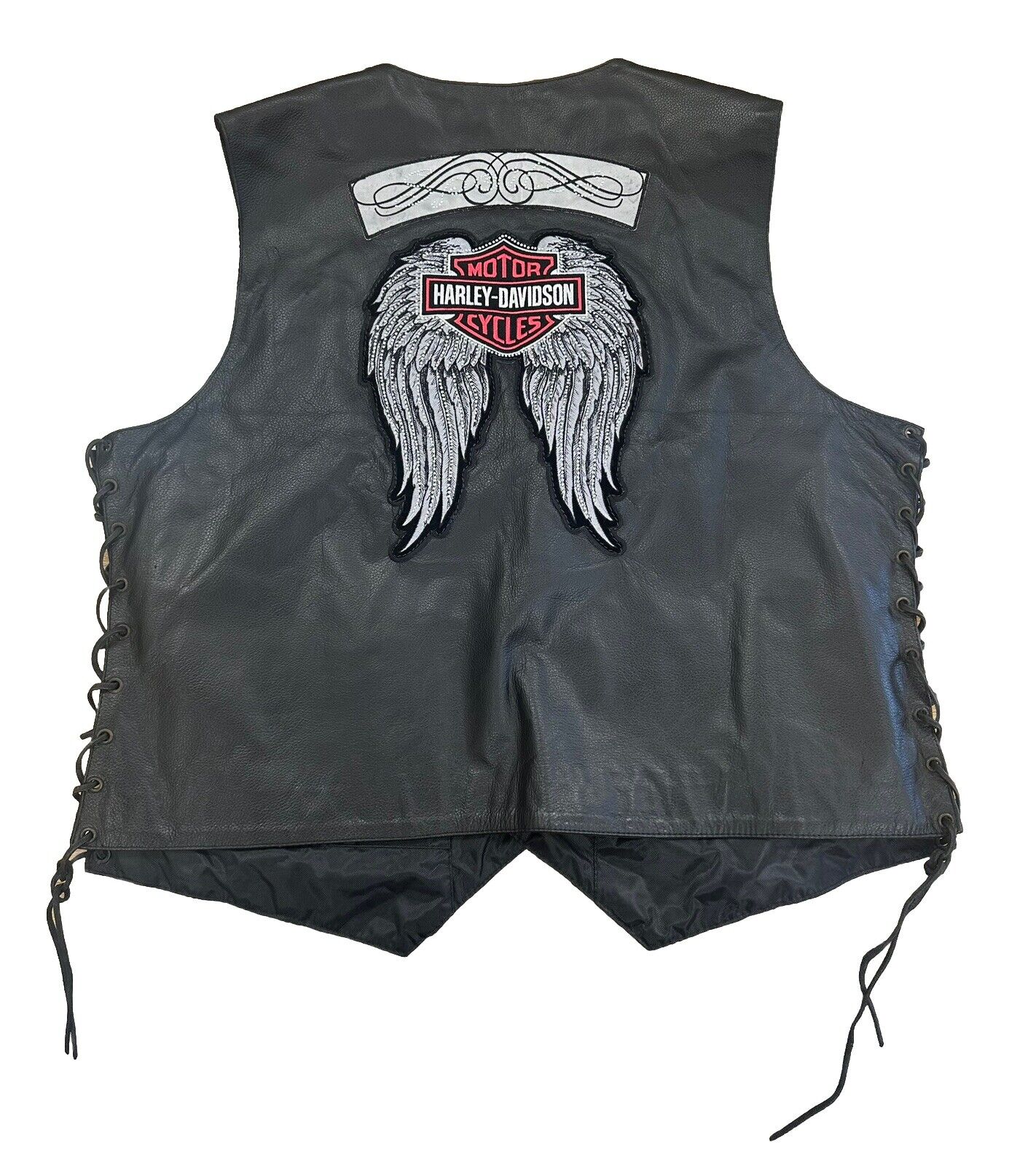 Vintage Leather King Harley Davidson Wings Riding Biker Vest Motorcycle 5XL USA