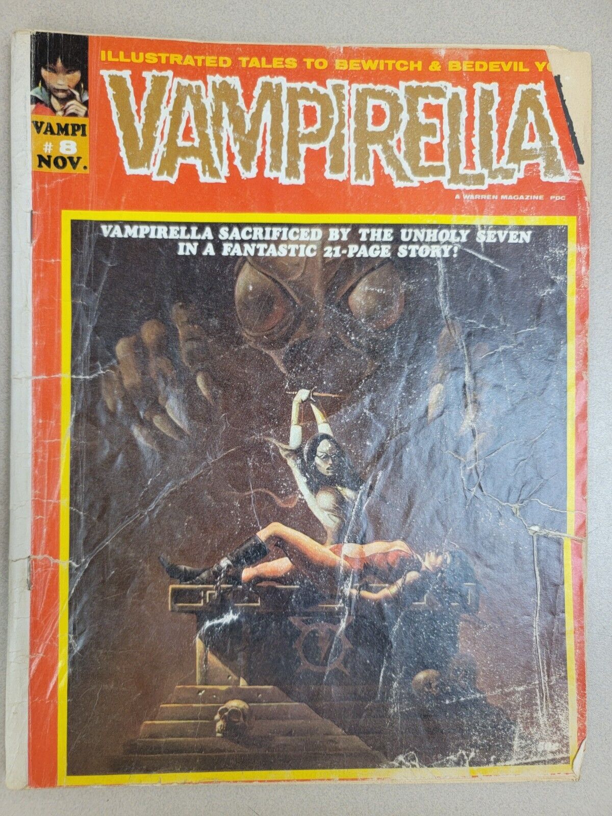 Vampirella Vampi #8 Nov 1969 Sacrificed By The Unholy Seven Comic Book Magazine