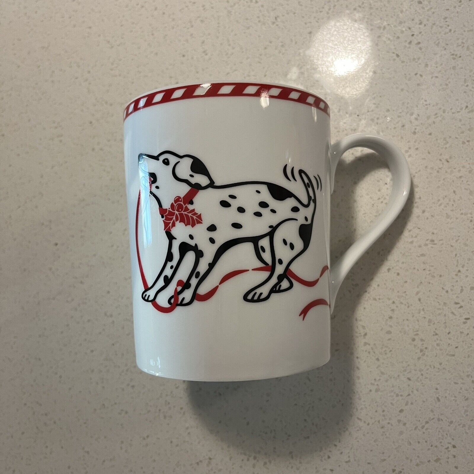 Williams Sonoma Christmas Dalmatian Coffee Mug