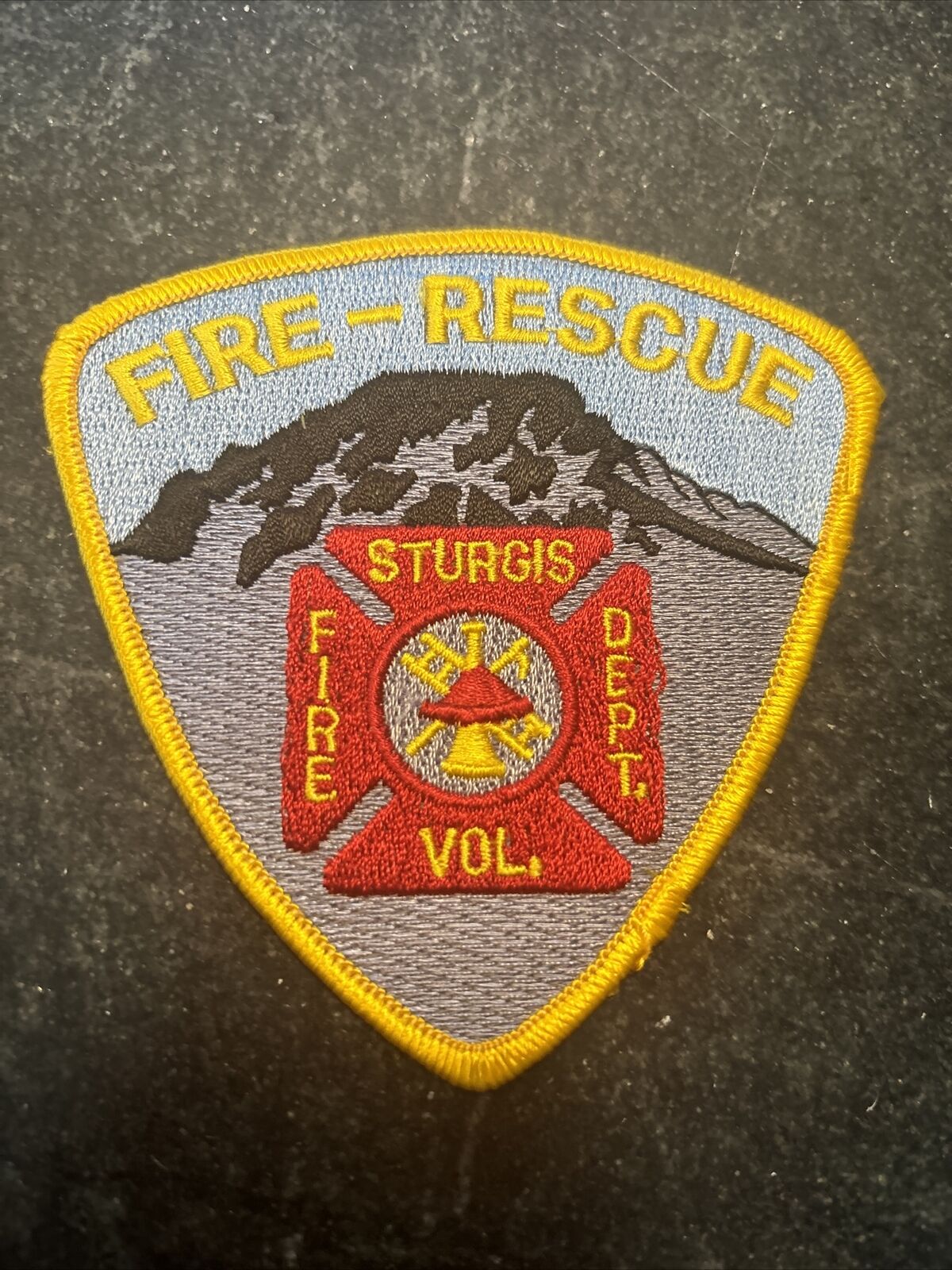 Sturgis SD South Dakota Volunteer Fire Rescue PATCH Iron On 4” Rare