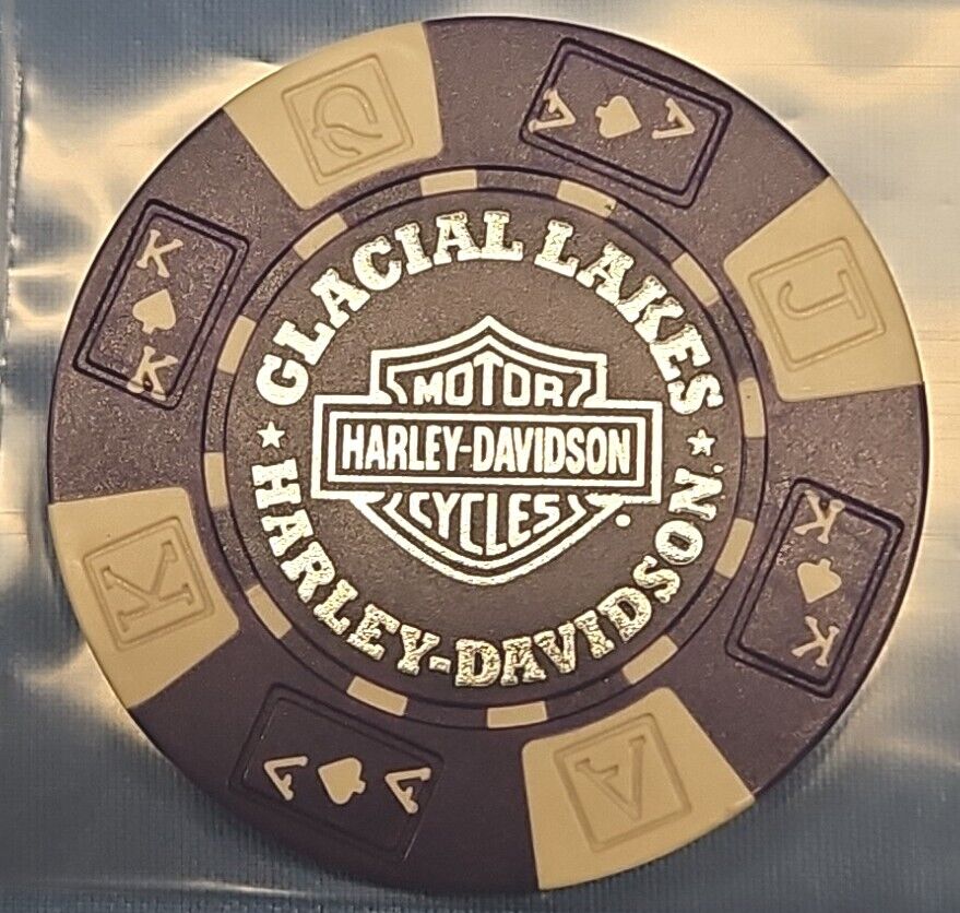 GLACIAL LAKES HARLEY DAVIDSON OF WATERTOWN, SD DEALERSHIP POKER CHIP PRE-OWNED 