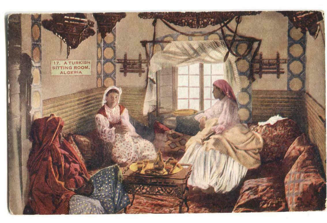 Postcard A Turkish Sitting Room Algeria 
