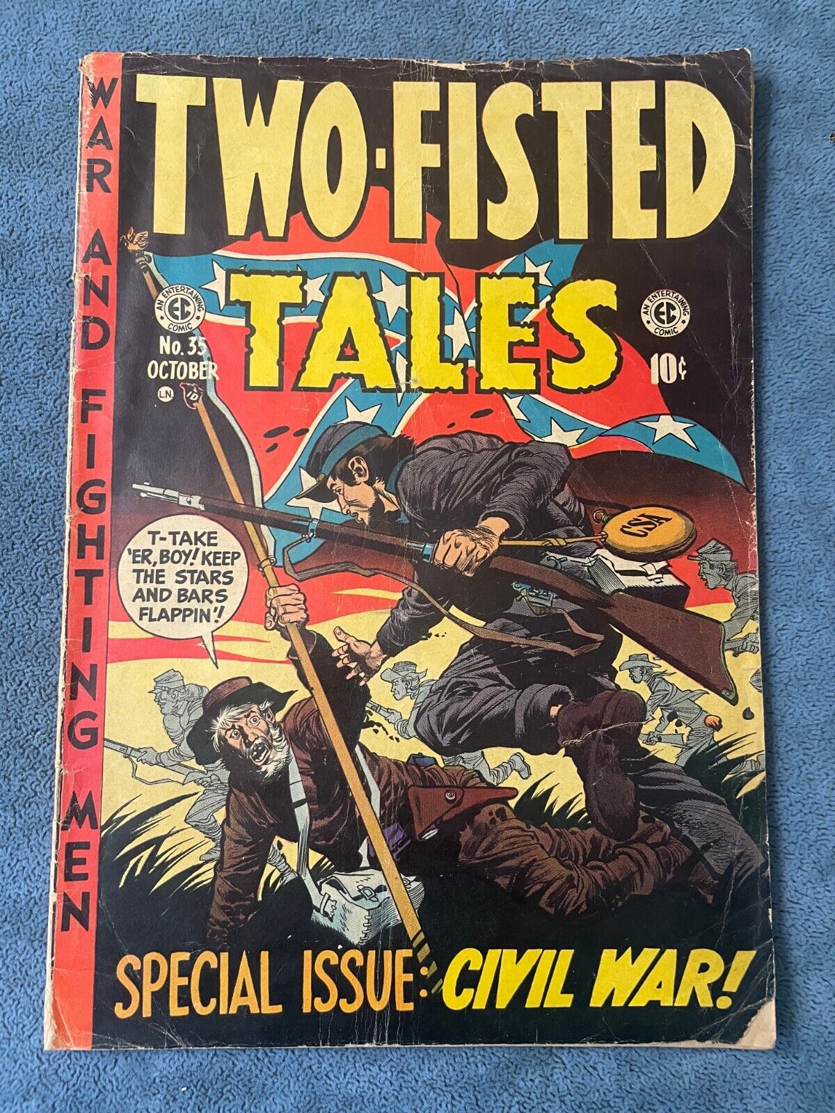 Two Fisted Tales #35 1953 EC Comic Book War Golden Age Jack Davis Fragile GD