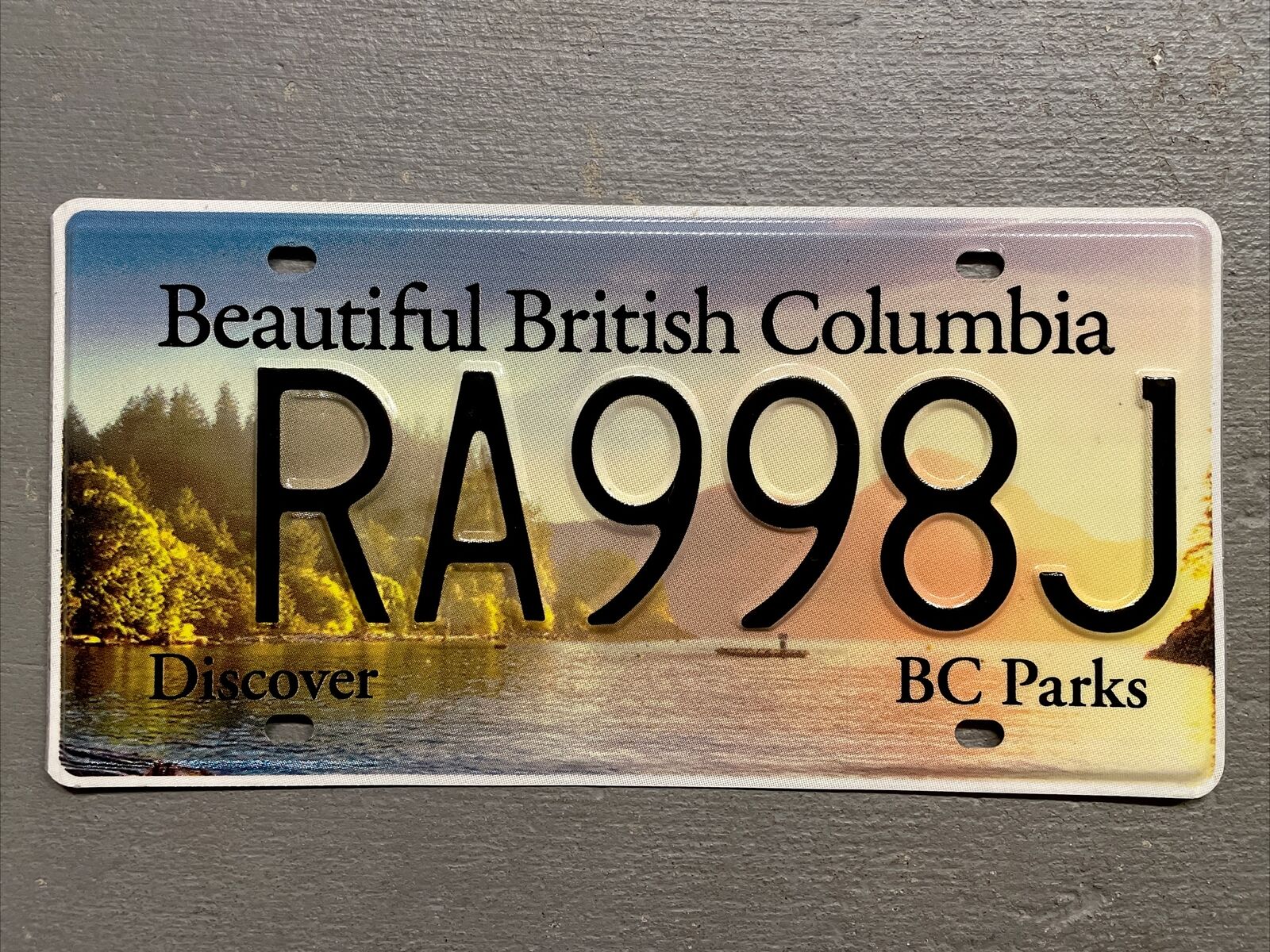 BRITISH COLUMBIA/CANADA 🇨🇦 LICENSE PLATE DISCOVER BC PARKS  NICE RARE