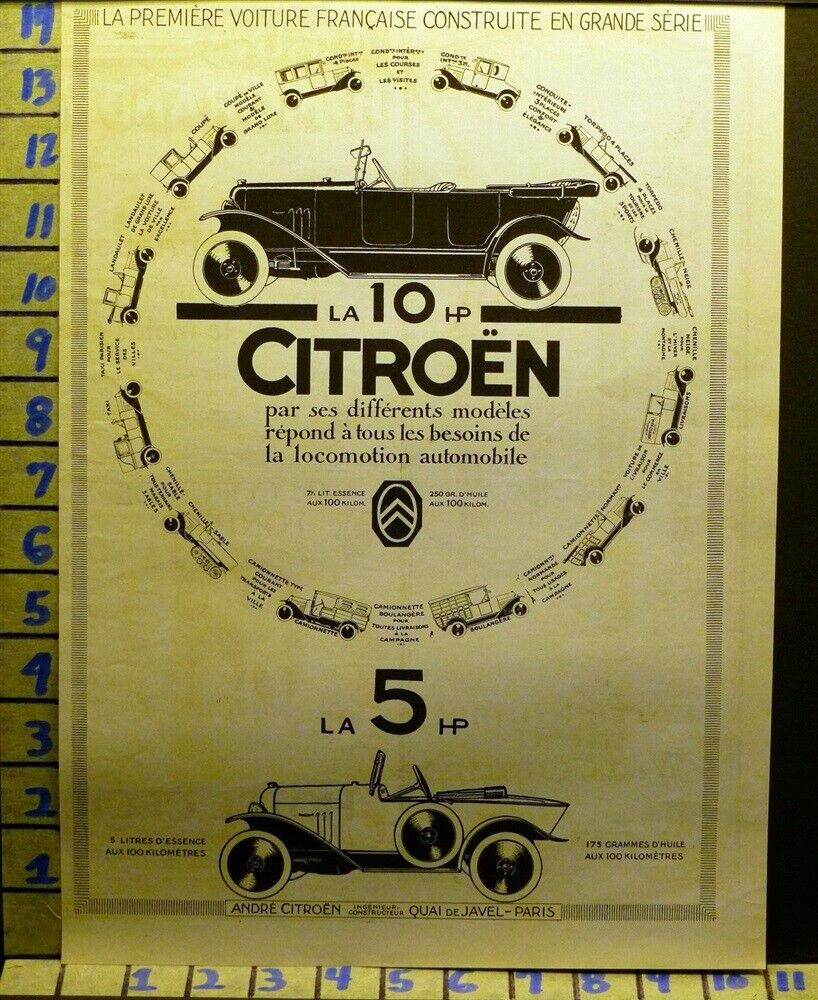 1922 CITROEN TRUCK CAR CLASSIC SPORT FRENCH AUTO TRACK C14