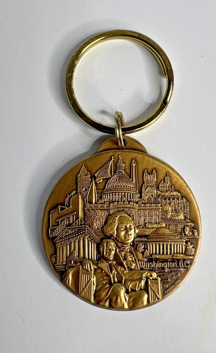 Vintage 1984 United States Congress Key Ring Keychain Washington DC