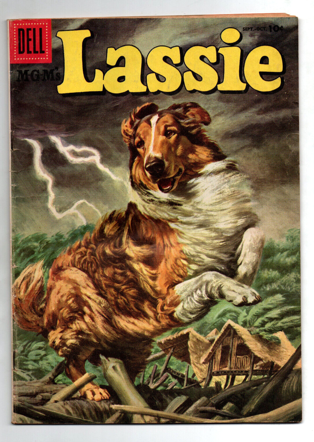 Lassie #30 - Painted cover - TV Show - Dell - 1955 - VG